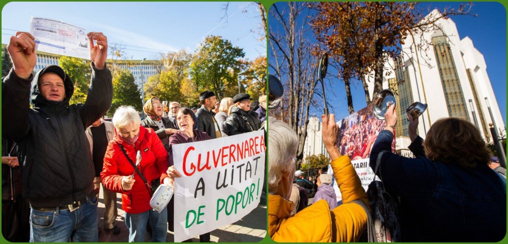 Un nou flashmob la Președinției: Ei s-au îngrădit cu garduri de fier, iar poporul îndură foame